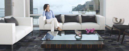 SOFA, elegante y contemporáneo, sus cojines en algodón siliconado le brindan confort, Rfe.S 009