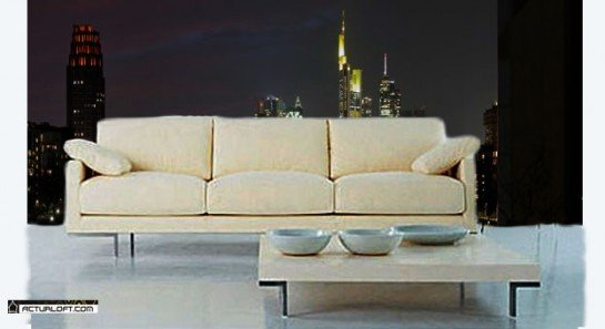 SOFA, elegante y contemporáneo, sus cojines en algodón siliconado le brindan confort, sus piezas en hierro cromado le dan un toque único  Rfe.S 007
